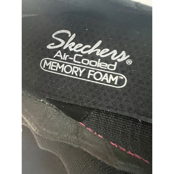 Skechers Cleo Black Scalloped Memory Foam Air Cooled Fabric SlipOn Flat Shoes 11 - Picture 5 of 13